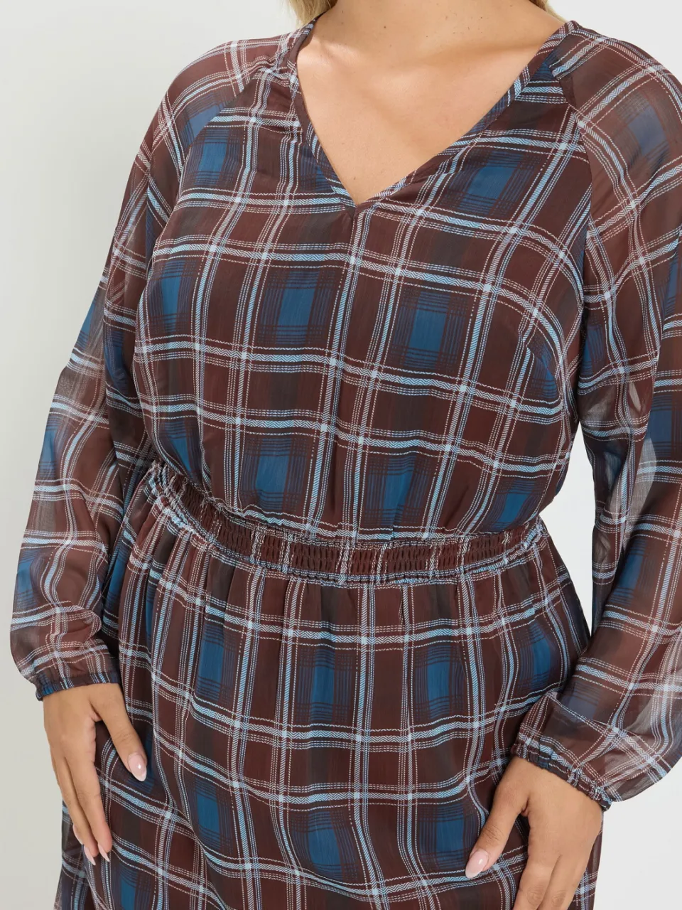 Yours Paarse Midijurk Met Ruit, foto 4