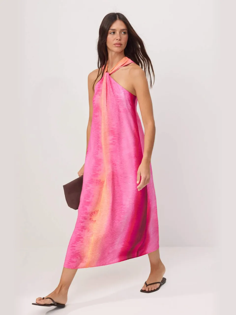 Trendyol TRENDYOLMİLLA Dames Roze Kleurverloop Maxi Mouwloos Casual A-lijn Jurken, foto 2