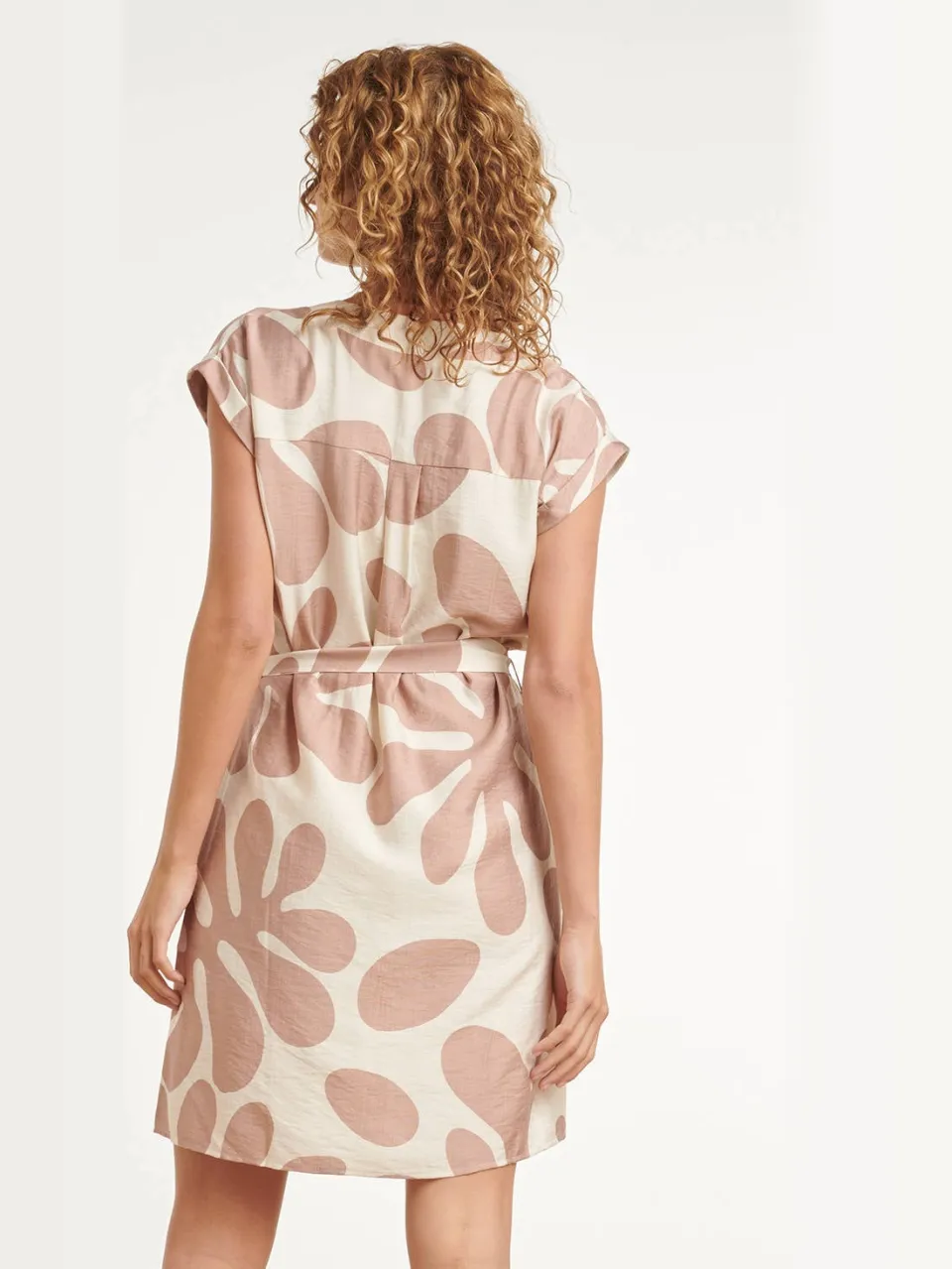 Smashed Lemon gebloemde korte jurk - beige, foto 4