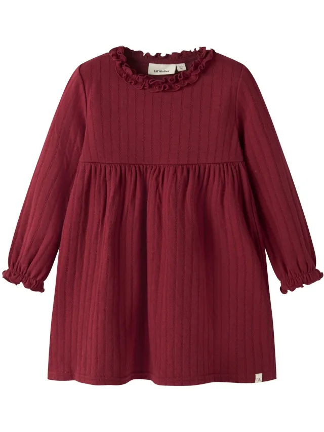 Lil' Atelier Jurk Biologisch katoen biking red1