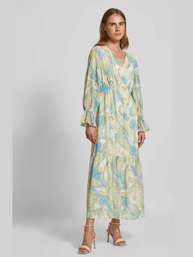 s.Oliver Maxi-jurk met V-hals geel, foto 4