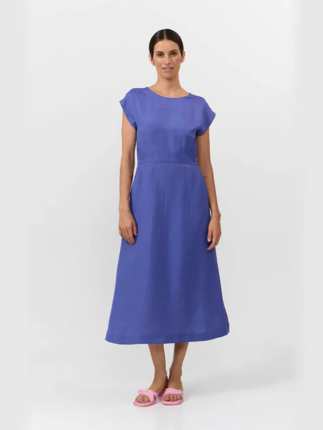 SUITE13LAB dames vegan Jurk Tinto Middenblauw Donkerblauw