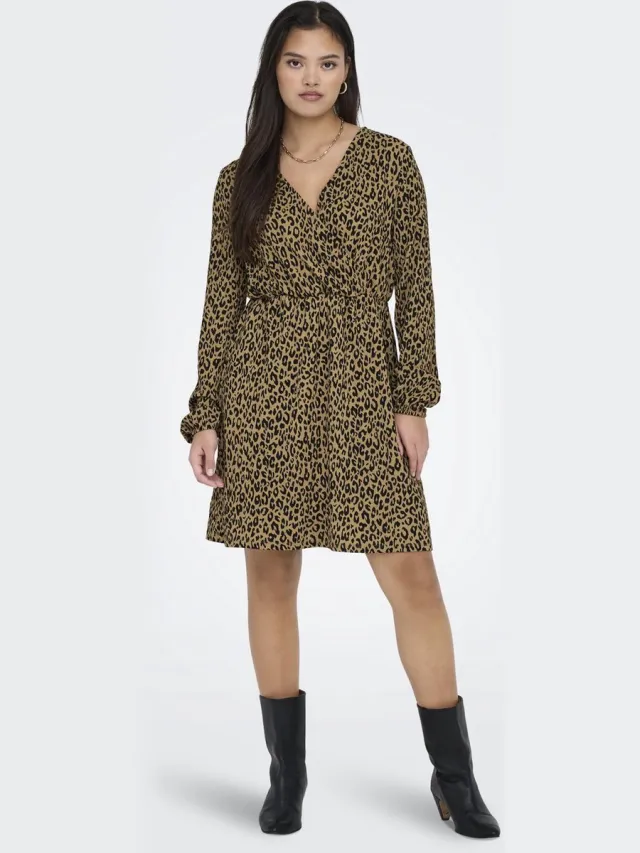 Only ONLGLENDA L/S WRAP DRESS JRS - Dames - Mini jurken Cartouche;Jrs Urban Leo