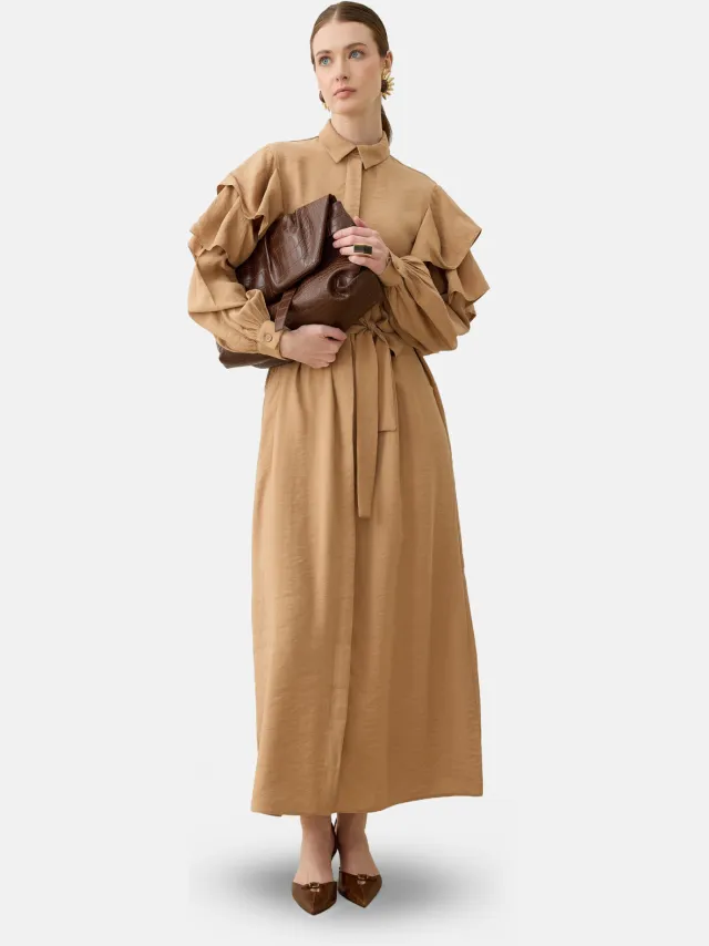 Refka Modest Dress Refka Camel