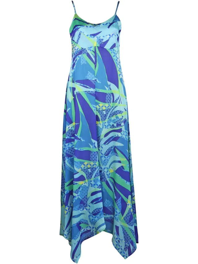 Very Simple Verysimple • blauwe maxi jurk • maat 34 (IT40)