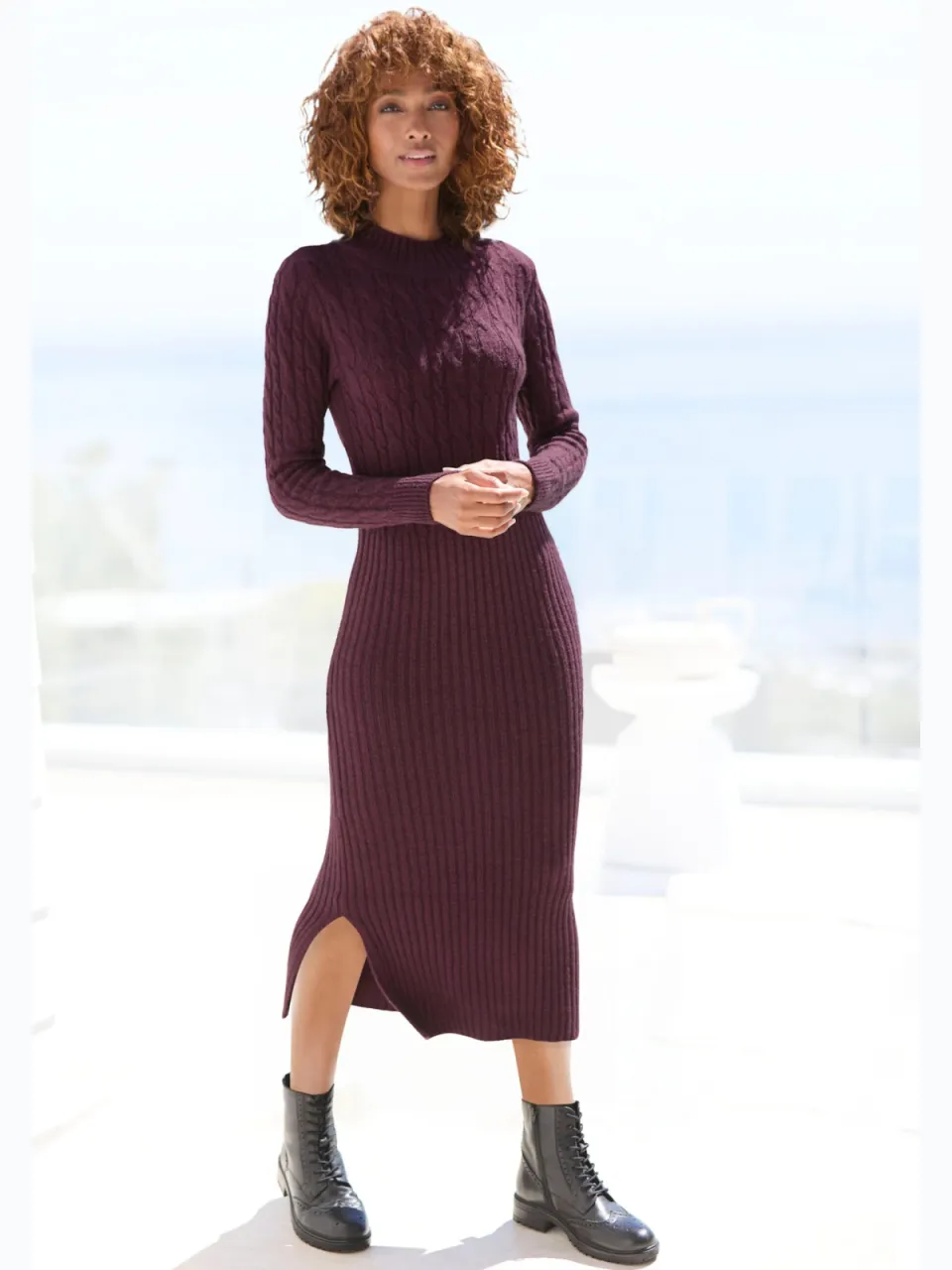 Tricotjurk bordeaux