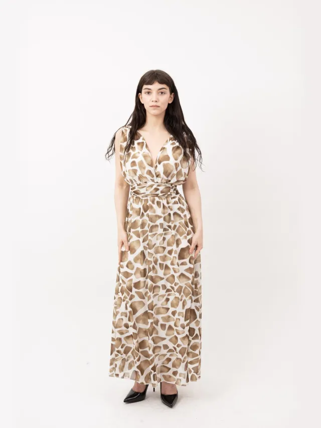 Elara Maxikleid Braun