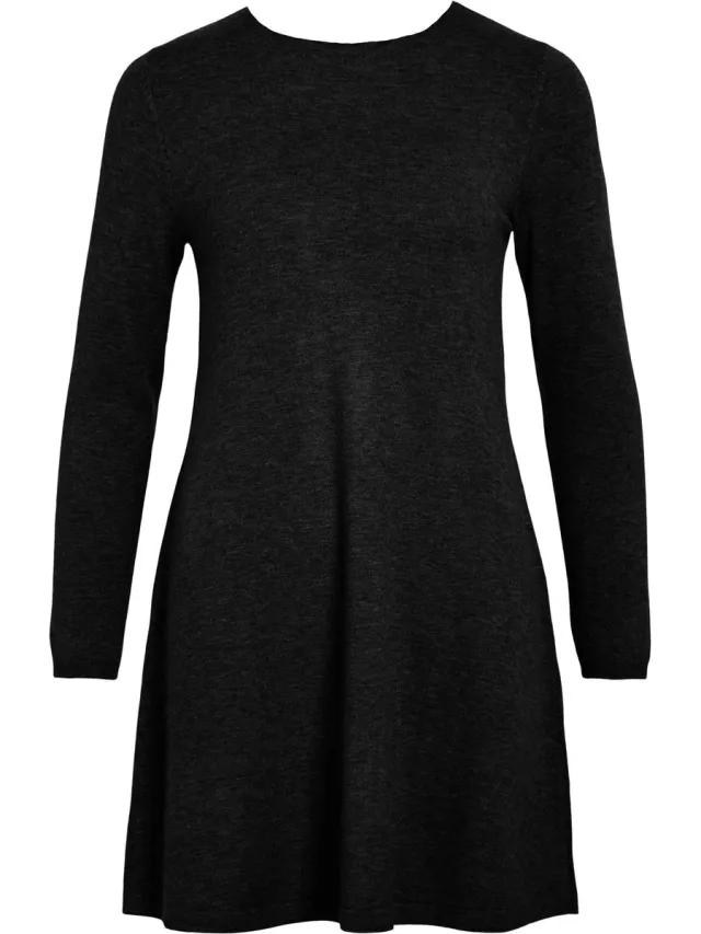 Vila Gebreide jurk VICOMFY kort Black