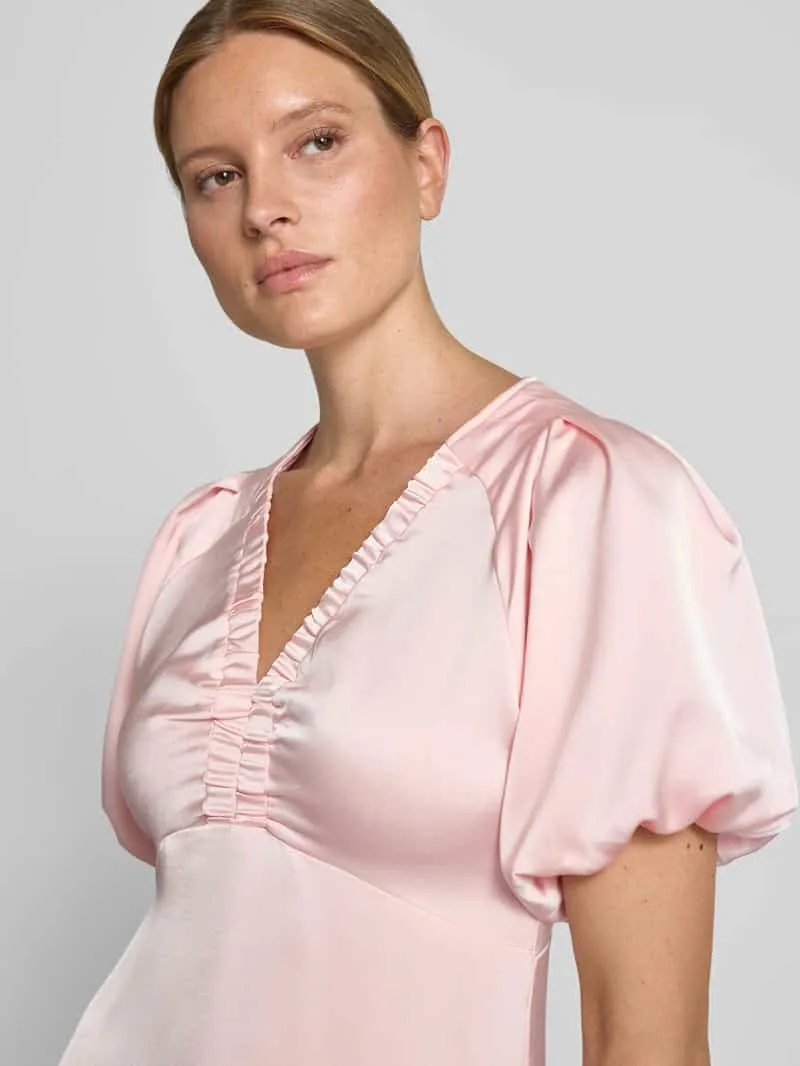 NEO NOIR Midi-jurk van satijn model 'Illana' rosé, foto 4