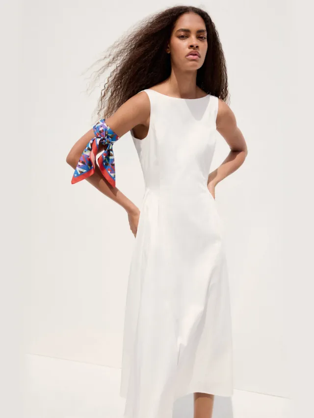 Mango midi zomerjurk - wit