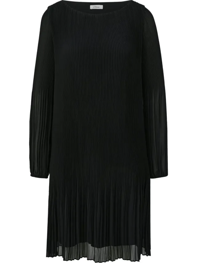 S.Oliver Black Label Women-Jurk-9999 GREY/BLACK Zwart