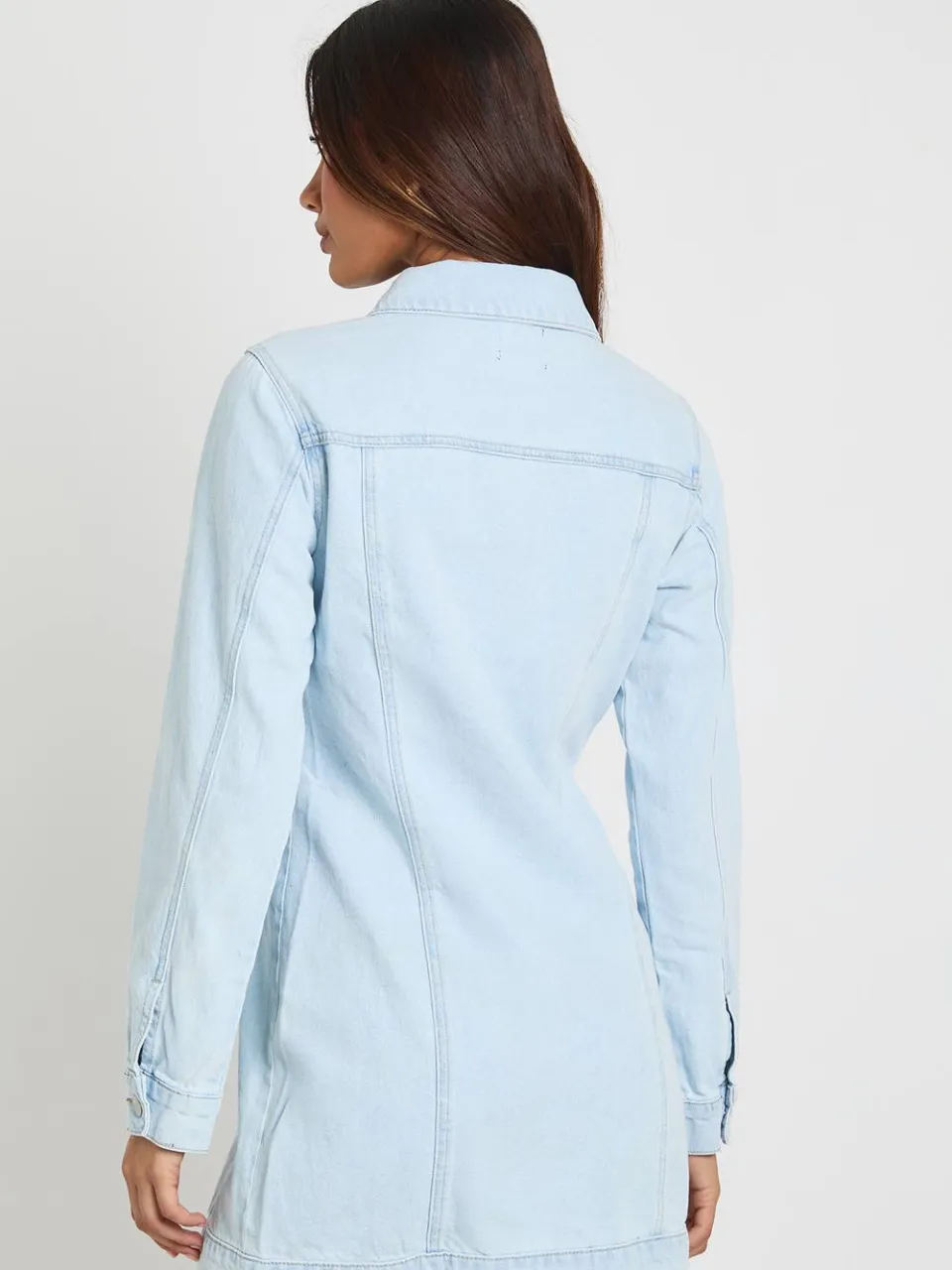 boohoo Dames Western Denim Mini Jurk, foto 3