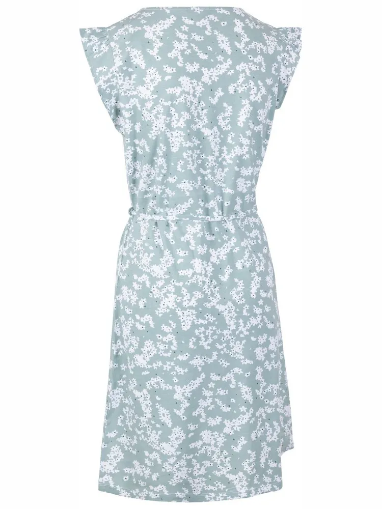 Trespass Dames/Dames Holly Ditsy Print Jurk met korte mouwen (Dusty Teal) petrol, foto 2
