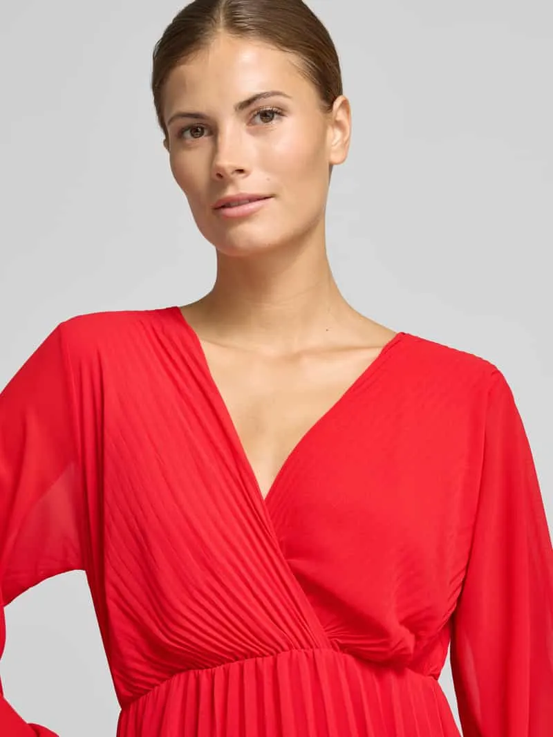 Zabaione Vrijetijdsjurk met v-hals model 'Im44sa' rood, foto 4