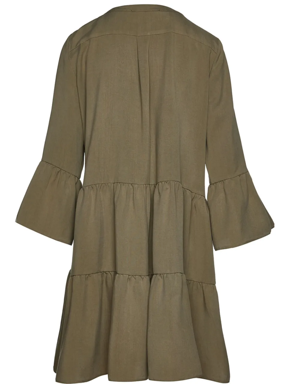 Conquista Khaki jurk met geplooide naden, foto 2