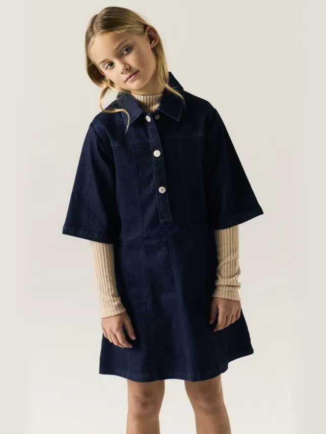 NAME IT midi spijkerjurk donkerblauw Dark blue denim