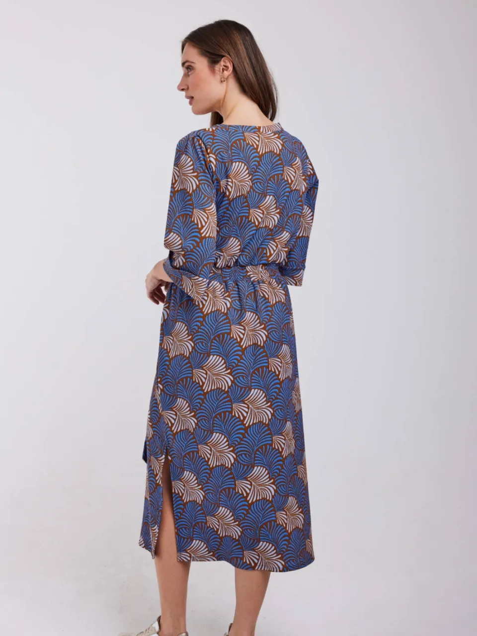 Didi midi jurk blauw, foto 5
