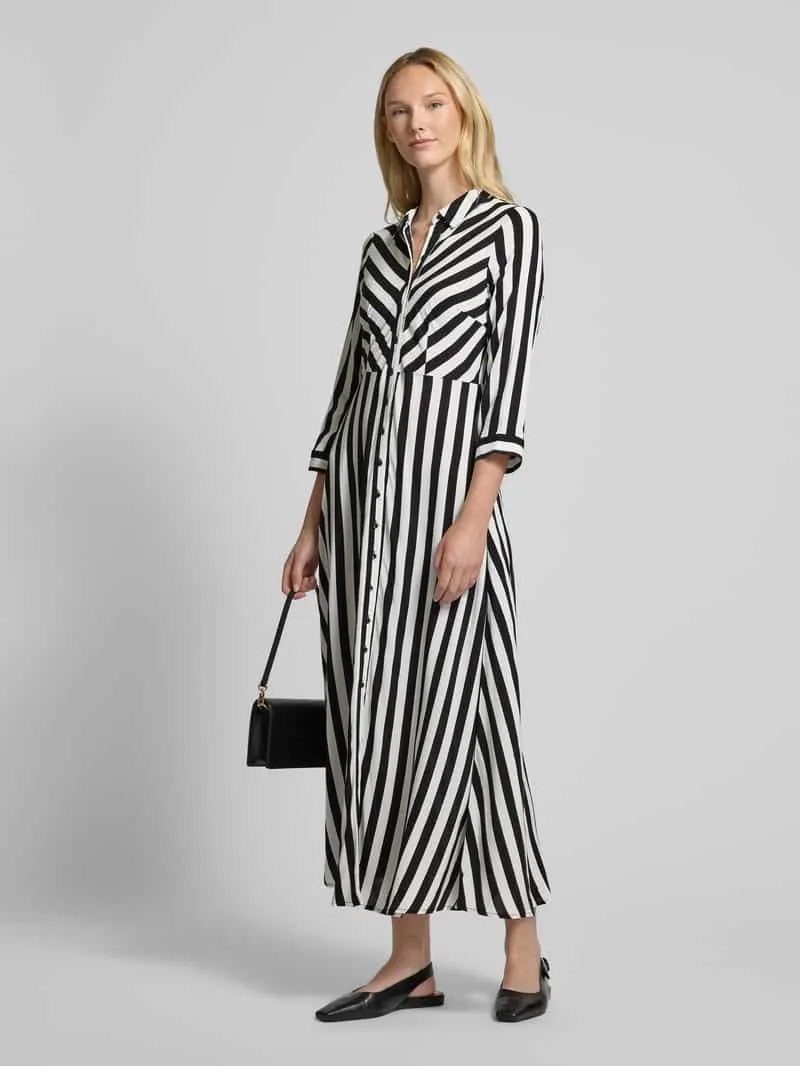 Yas Overhemdjurk van viscose met knoopsluiting zwart, foto 3