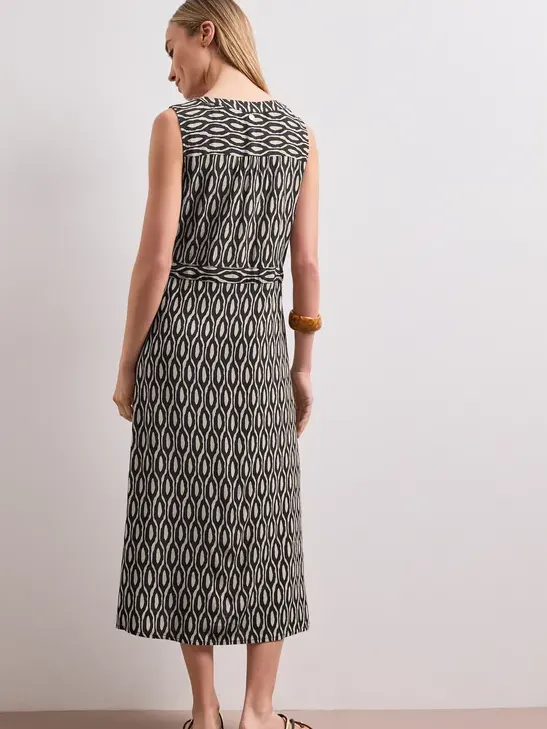 Street One Midi-jurk met gespleten hals en ritssluiting beige, foto 2