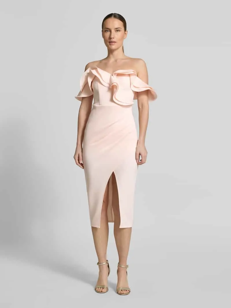 Lipsy slim fit midi-jurk met loopsplit Roze