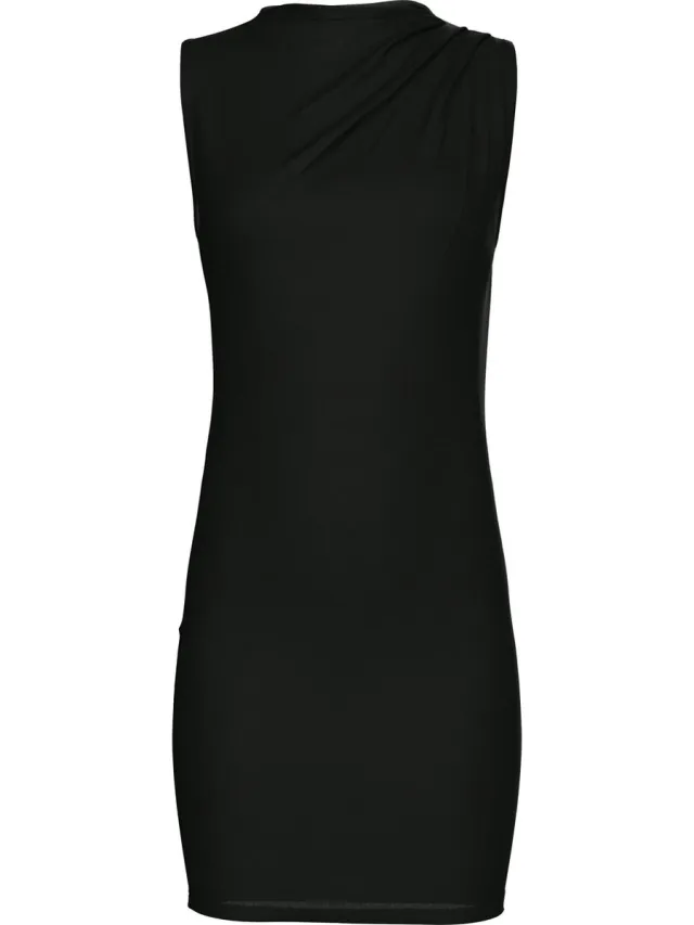 Pieces PCMADISON SL DRAPED DRESS JRS NOOS BC - Dames - Mini jurken Zwart