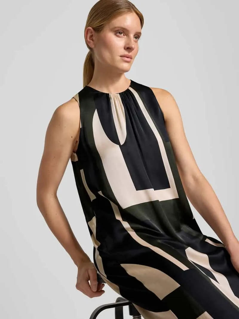 someday. Midi-jurk van pure viscose model 'Quileena' marineblauw, foto 3