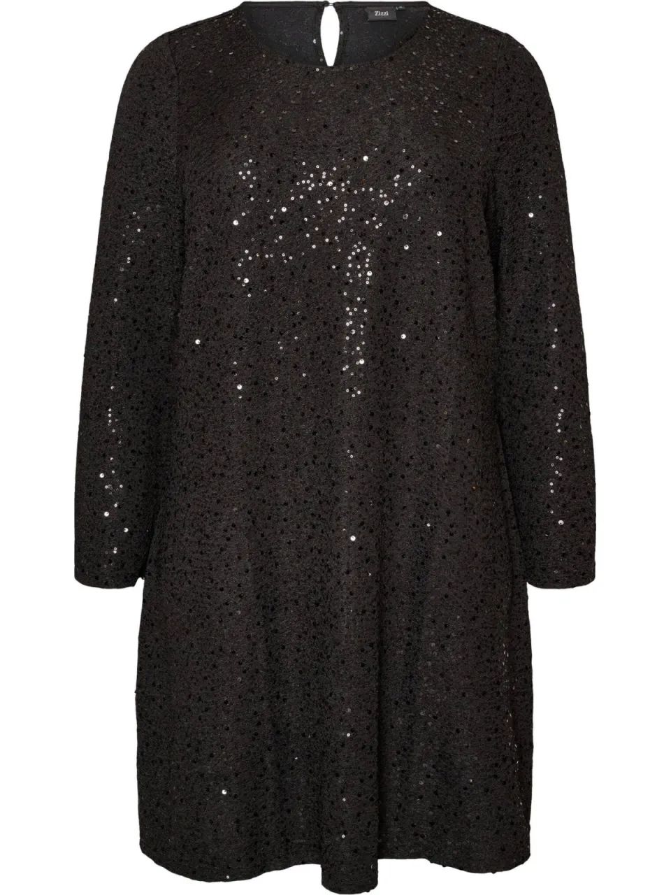 Zizzi Plus Size glitterjurk met glitters - zwart, foto 2