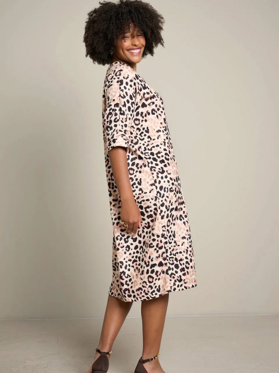 LOLALIZA midi jurk met dierenprint - meerkleurig multi, foto 5