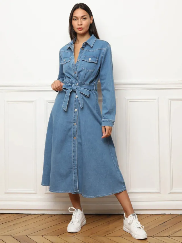 La Modeuse Jurk La Modeuse 72442_P170052 Blauw