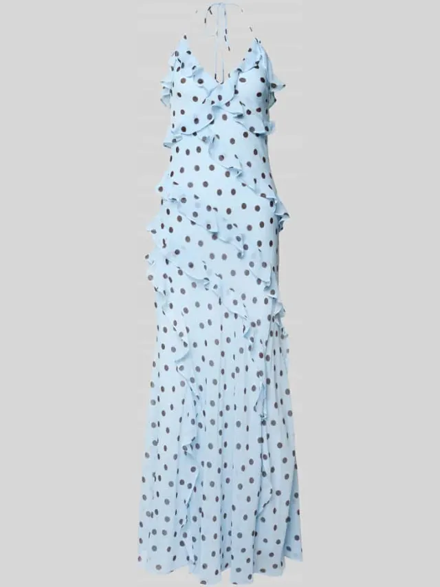 Forever New maxi-jurk met volants model 'Kimberley' blauw, foto 2