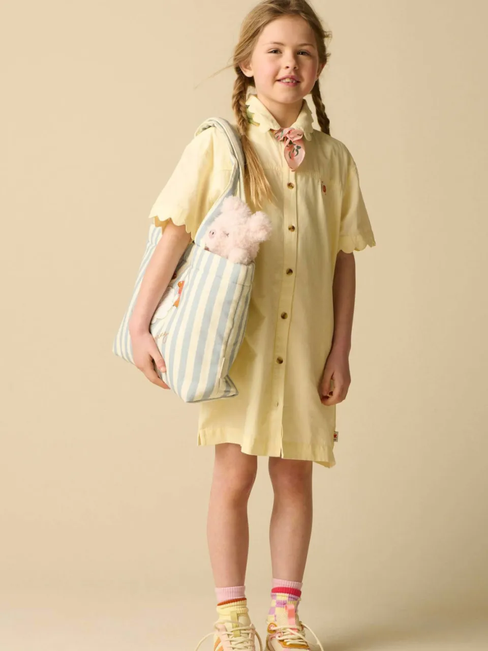 Sissy-Boy midi blousejurk - lichtgeel, foto 4