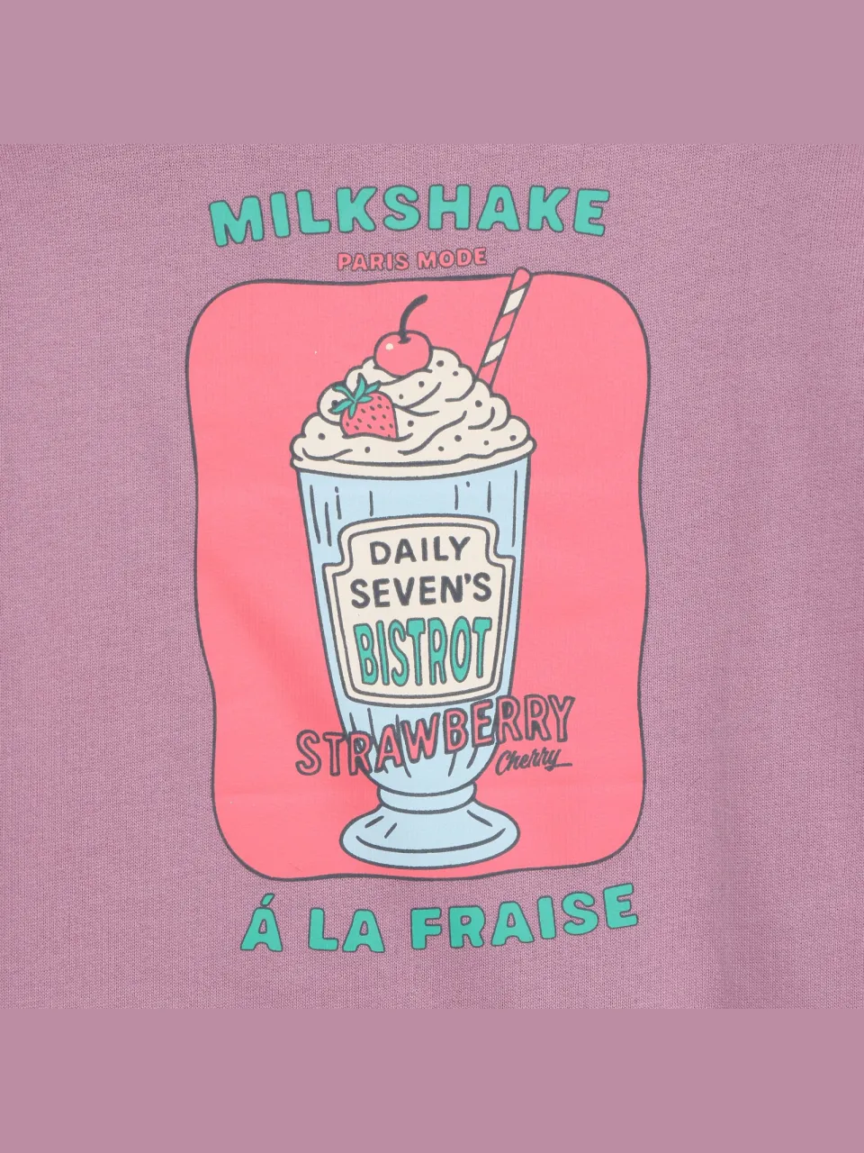 Daily7 korte sweatjurk met backprint paars, foto 6