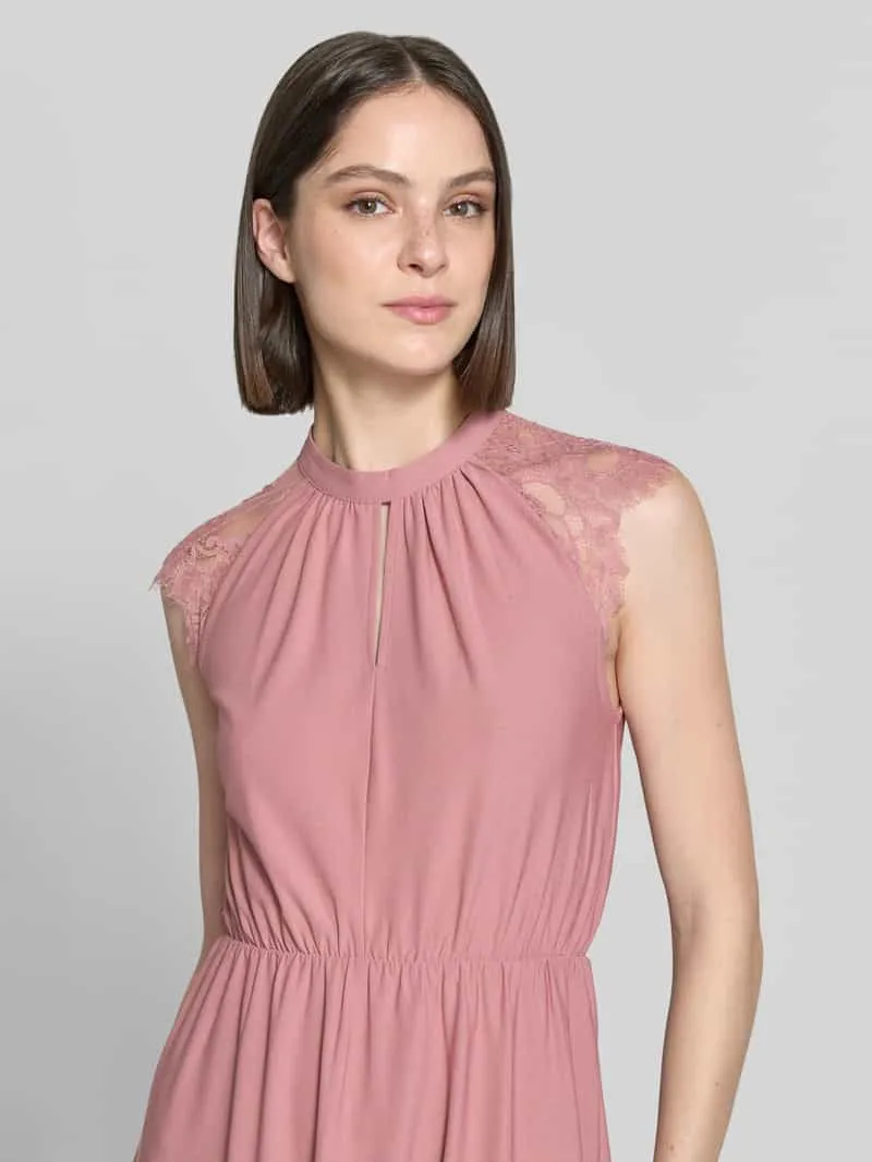Vero Moda Getailleerde vrijetijdsjurk met kanten afwerking model 'MILLA' roze, foto 3