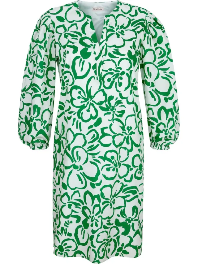 Alba Moda Jurk groen, wit