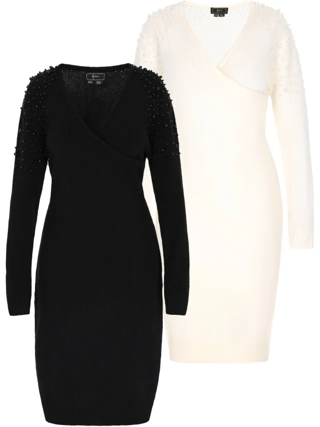 Mo dress 2-Pack zwart/offwhite