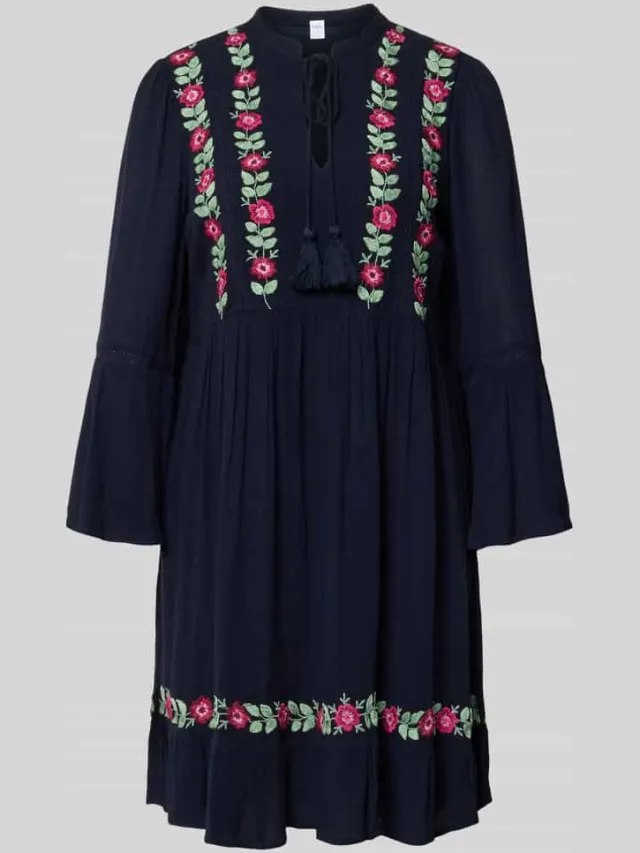 Yas Tunicajurk met stitchings model 'CHELLA' marineblauw, foto 2