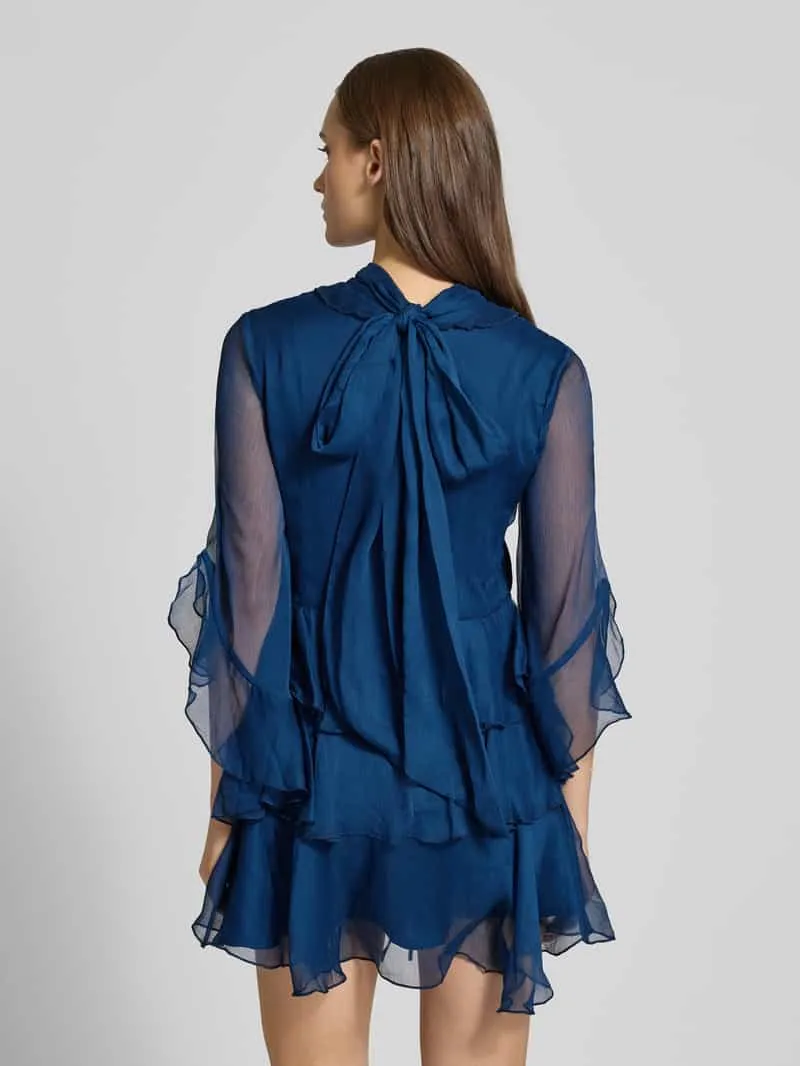 bardot Cocktailjurk in Minilengte Model 'NORAH' donkerblauw, foto 3