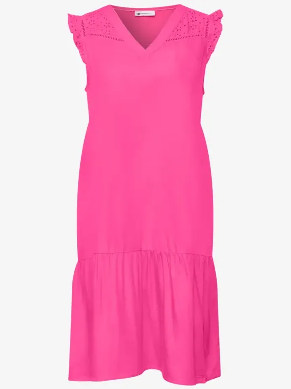 Street One Knielange jurk met Shiffley-details roze, foto 3