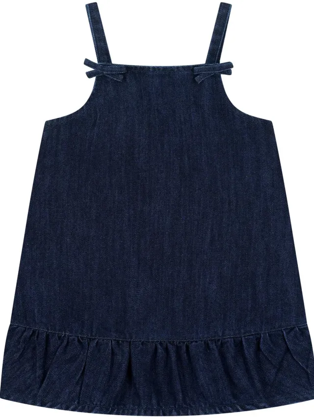 Sweet Petit peuter jurk Paola - meisjes - Raw Denim Blauw