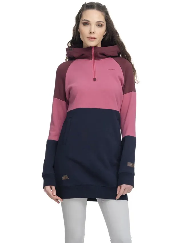 Ragwear Dames hoodie sweatshirt jurk Ragwear Ardeny marine