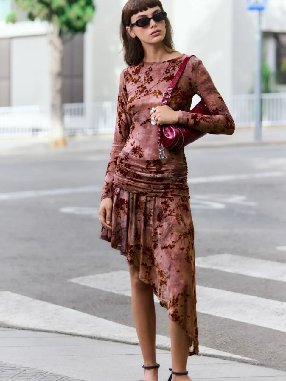 Desigual jurk met print - rood, foto 4