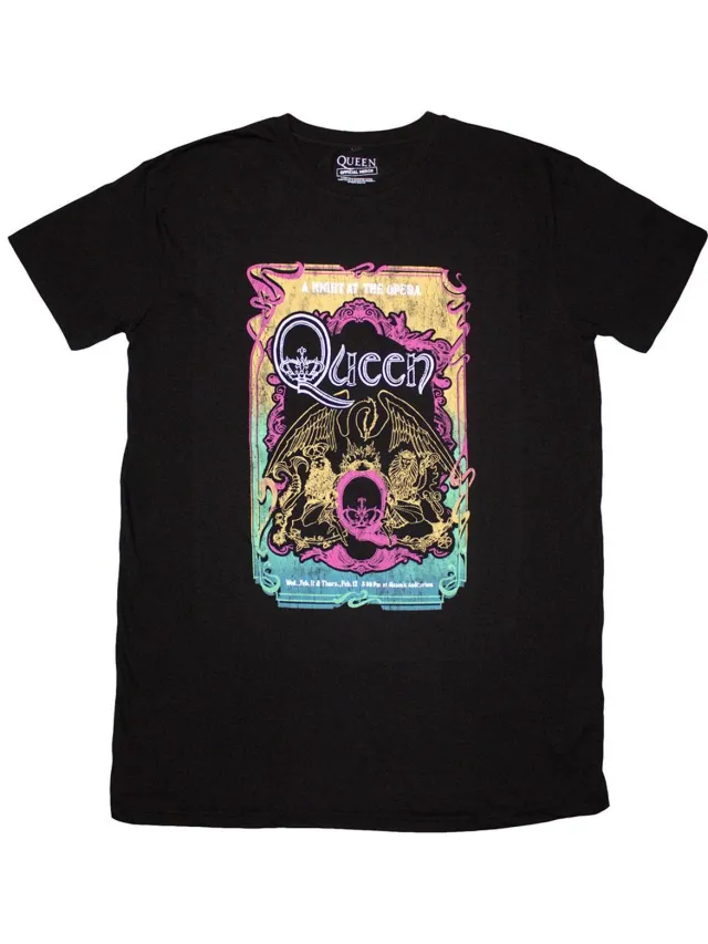 Queen A Night At The Opera Tour '76 T-shirtjurk - XL - Zwart