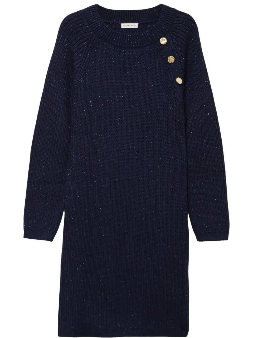 Cache Cache jurk met glitter donkerblauw, foto 2