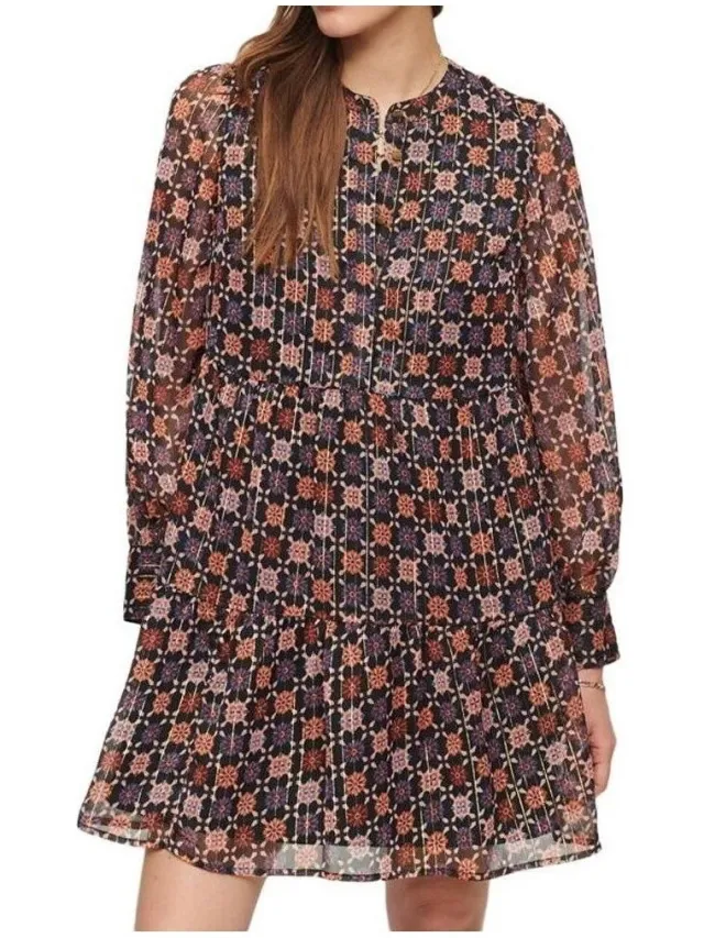 Superdry Jurk Superdry Long Sleeve Zwart
