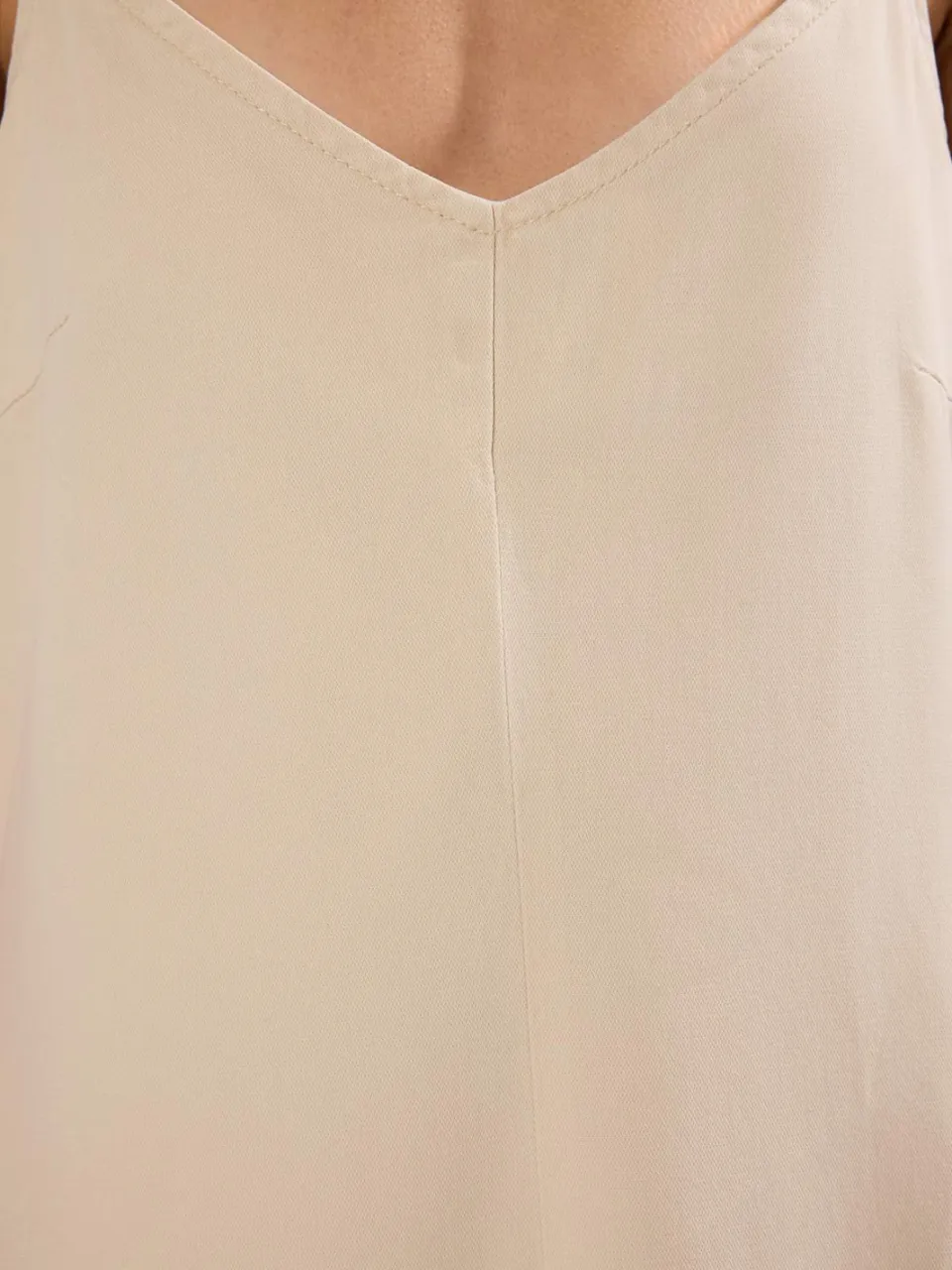 Trendyol TRENDYOLMİLLA Dames Beige Effen Midi Mouwloos Casual A-lijn Jurken, foto 2