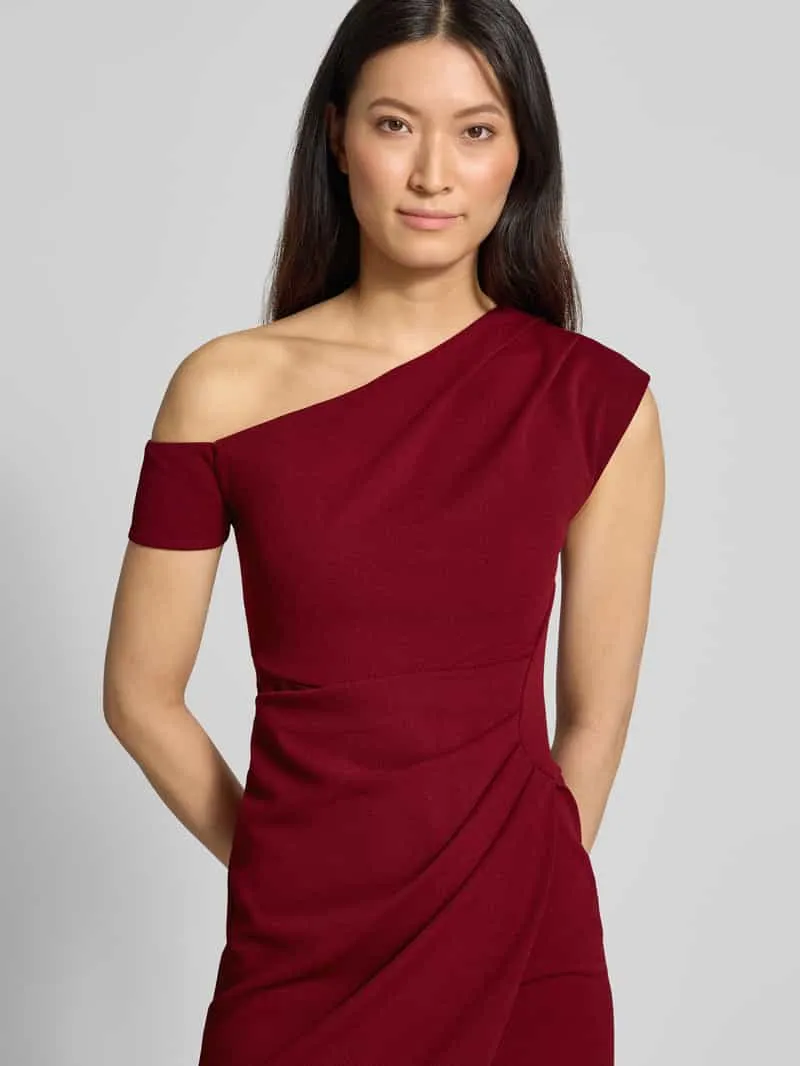 Lipsy Knie-lange jurk met loopsplit bordeaux, foto 2