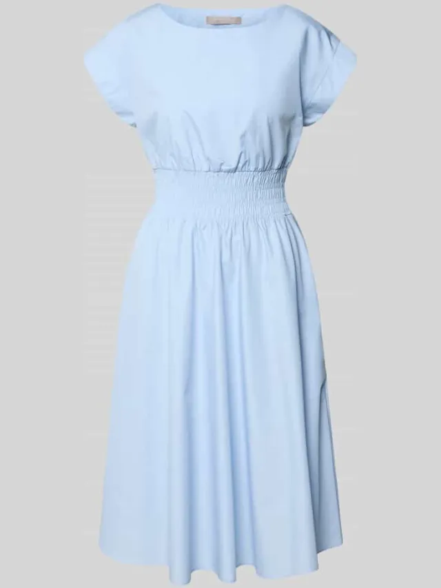 Christian Berg Woman Selection Knie-lange jurk met ronde hals lichtblauw, foto 2