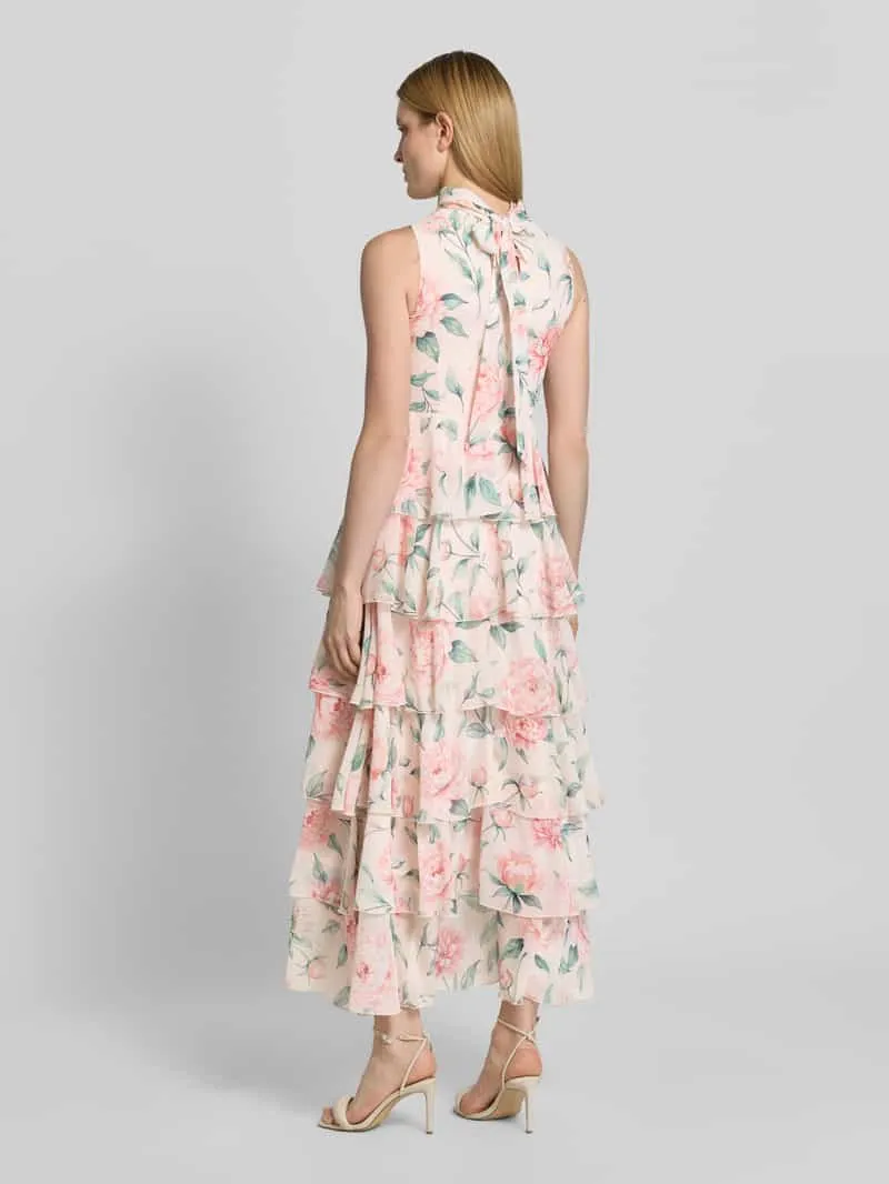 Vero Moda Getailleerde vrijetijdsjurk met volants model 'FELICIA' Lichtroze