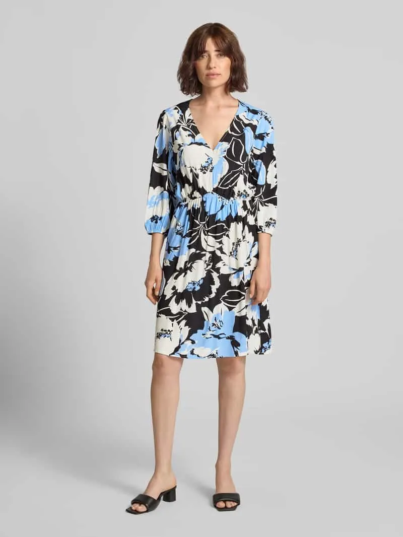 ZABAIONE Knie-lange jurk van viscose in all-over look model 'Fe44li' bleu, foto 3