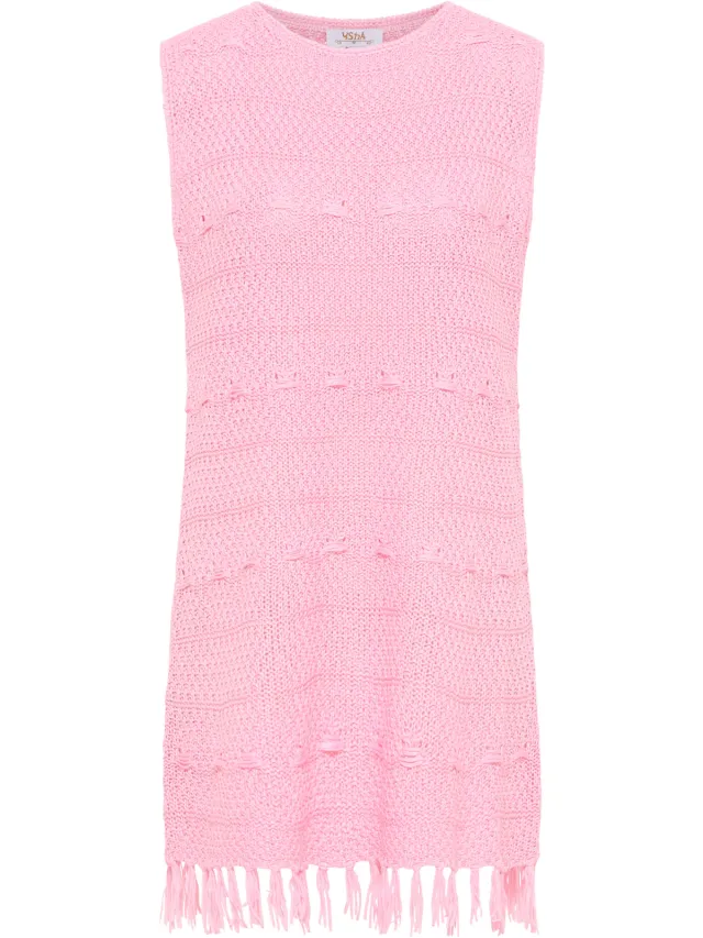 Usha Gebreide jurk Dames roze, foto 2